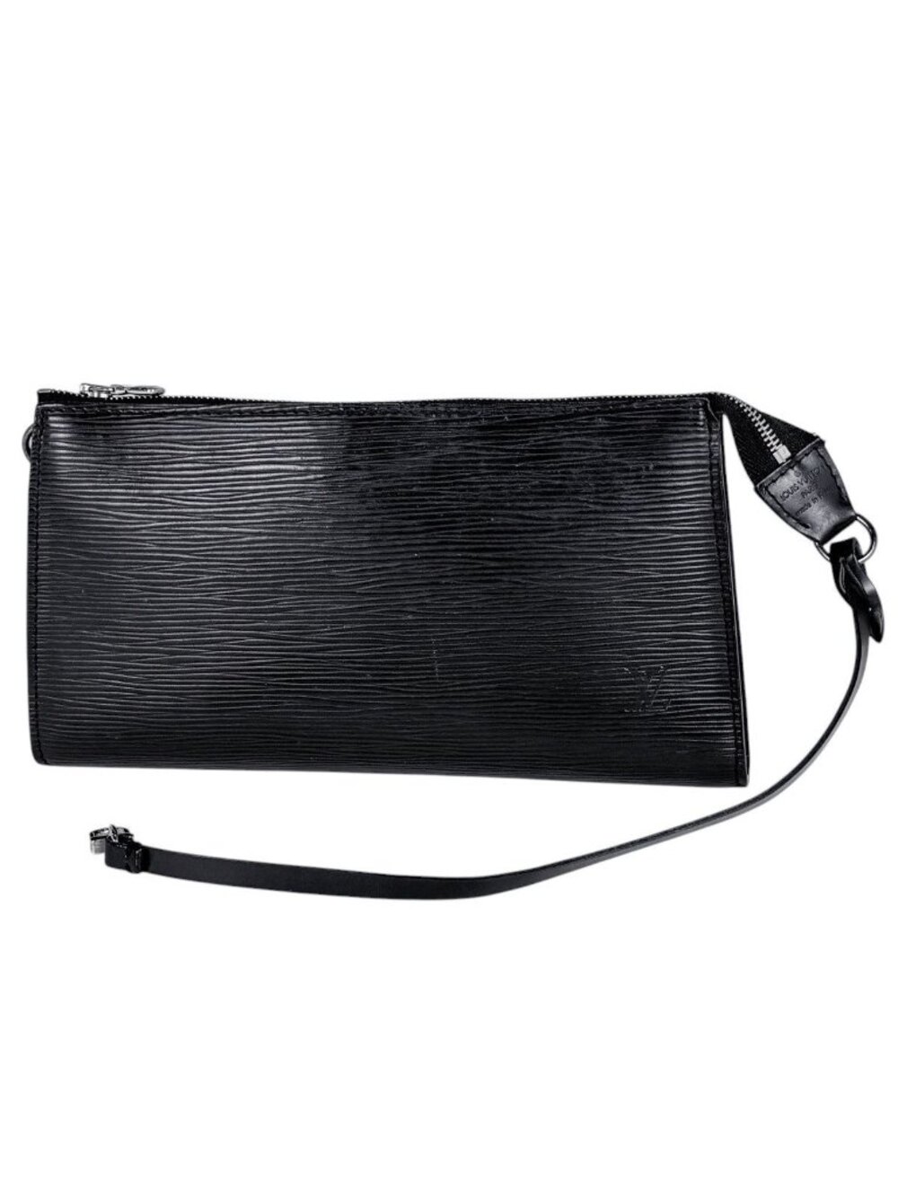 Louis Vuitton Pochette Makeup Cosmetics Handbag Pouch Epi Noir - Picture 1 of 9
